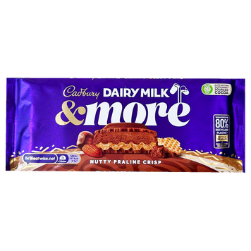 Шоколад молочний з горіховим праліне та вафлею Кедбері Cadbury 180g 15шт/ящ