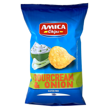 Чипси з сметаною та цибулею Аміка Amica sourcream&onion 100g 20шт/ящ