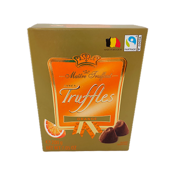 Конфеты трюфели Маитре апельсин Maitre Fruffaut orange 200g 15шт/ящ