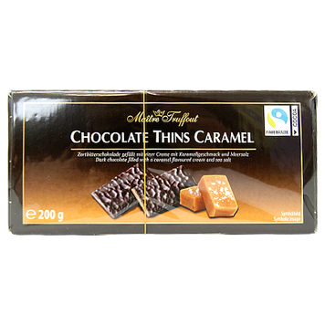Шоколад солона карамель Маітре Maitre Truffaut Chocolate thins caramel 200g 16шт/ящ
