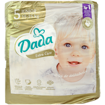 Підгузники розмір 5 Дада Dada extra care (15-25kg) 28szt 4шт/ящ