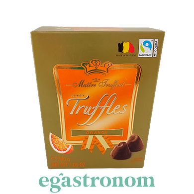 Конфеты трюфели Маитре апельсин Maitre Fruffaut orange 200g 15шт/ящ