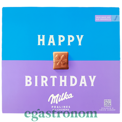 Конфеты Милка пралине с молочным кремом (гл.) Milka happy birthday 110g