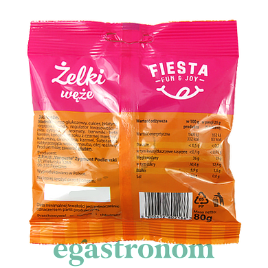 Желейки черви Фиеста Fiesta zelki weze 80g 15шт/ящ